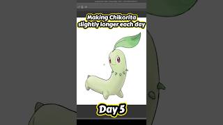 Making Chikorita slightly longer each day: day 5. #pokemon #chikorita #pokémon