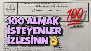 9.Sınıf İngilizce 2.Dönem 1.Yazılı