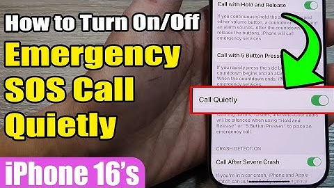 📱🔕 How to Turn On/Off Emergency SOS Call Quietly on iPhone 16/16 Pro Max | iOS 18 Tutorial