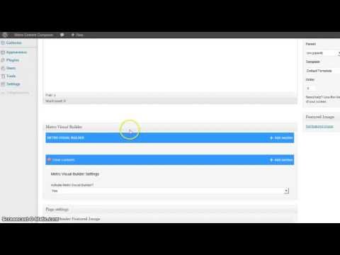 Metro Visual Builder - Adding sections