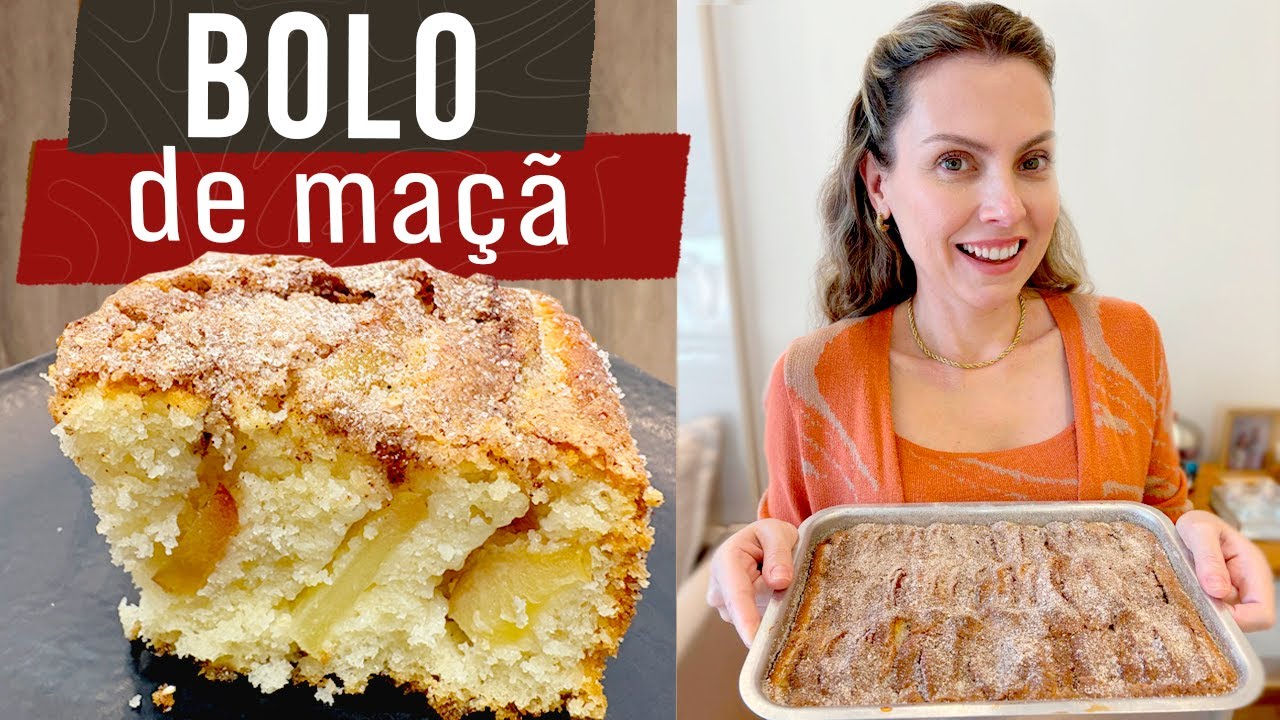 BOLO DE MAÇÃ COM IOGURTE E AVEIA - RECEITA FÁCIL E DELICIOSA!