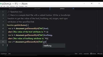 JavaScript function to get the value of the href, hreflang, rel, target, and type attributes