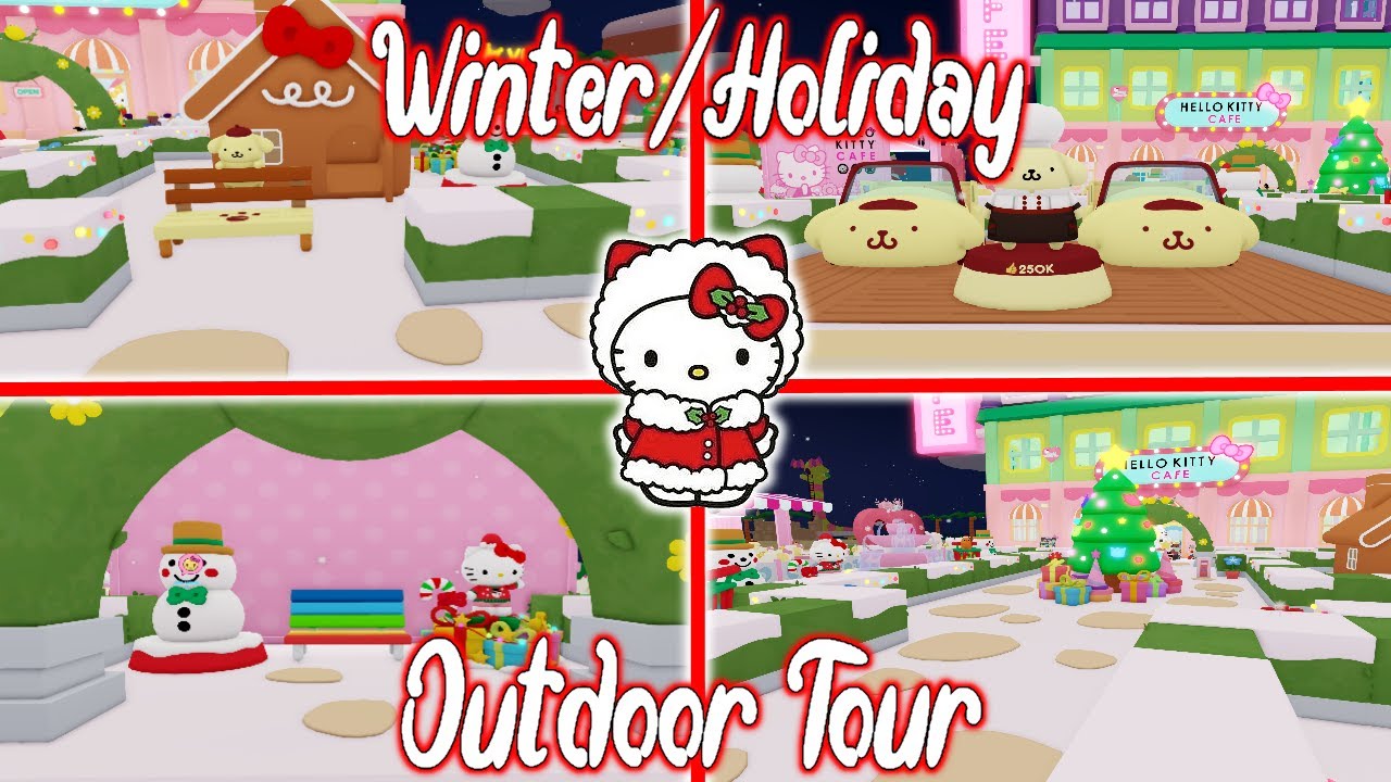 Winter Holiday Outdoor Build Tour Roblox My Hello Kitty Cafe Outdoor 
