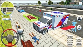 Salto de techo Simulador de Ambulancia Acrobacias - Rescate De Acidentes - Juegos Android. screenshot 5