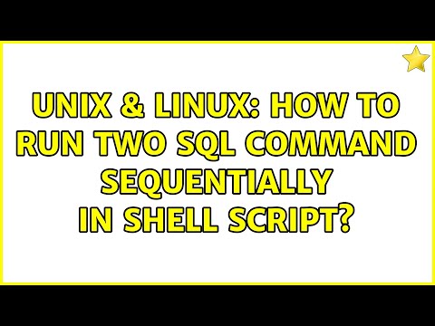 Unix & Linux: How to run two sql command sequentially in shell script?