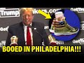 Trump Gets MERCILESSLY BOOED at Philadelphia 