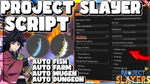 [Update 1.5] Project Slayers Script Hack GUI: Auto Farm, Auto Dungeon, Auto Mugen, Inf Points & Spin