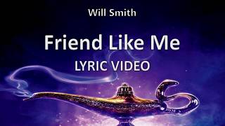 Will Smith 'Friend Like Me' ALADDIN 2019 || Lyric Video