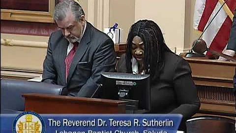 Rev. Teresa Sutherlin invocation on floor of House...