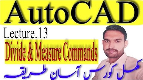 how to use Divide and Measure command in autocad |AutoCAD Course part.13