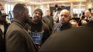 AFTERMATH! - DERECK CHISORA CONFRONTS DILLIAN WHYTE'S BROTHER AFTER THROWING TABLE AT WHYTE