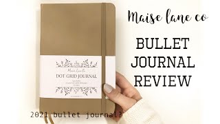 Maise Lane Co. Bullet Journal Review | 160gsm journal