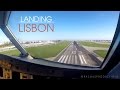 COCKPIT Airbus A320 Landing in Lisbon Airport