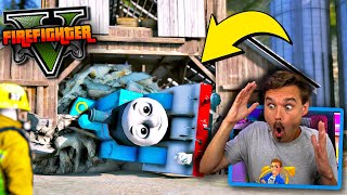 Thomas the Tank Engine had a major accident! (GTA 5 Firefighter Mod) #GTAVMods