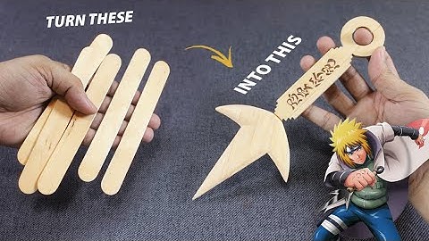 SIMPLE DIY - Making my own Minato Kunai using (18 Pieces) Popsicle Sticks WITHOUT POWERTOOLS