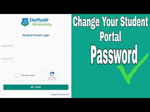 How To Change Student Portal Password/Reset Password  In 2020 | DIU Student Portal