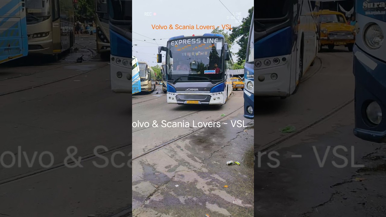 Express Line Scania Multiaxle Departing Esplanade towards Asansol 