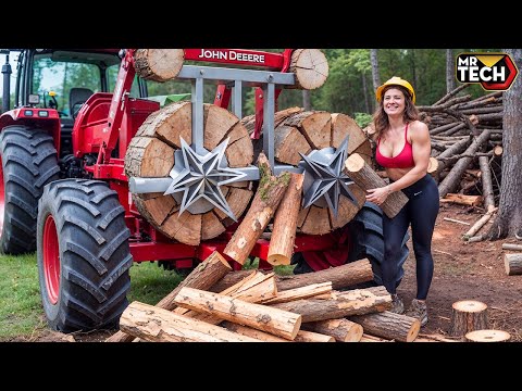 30 Mind-Blowing Firewood Processing Machines in Action! | Homemade Modern Chainsaw Machines #32