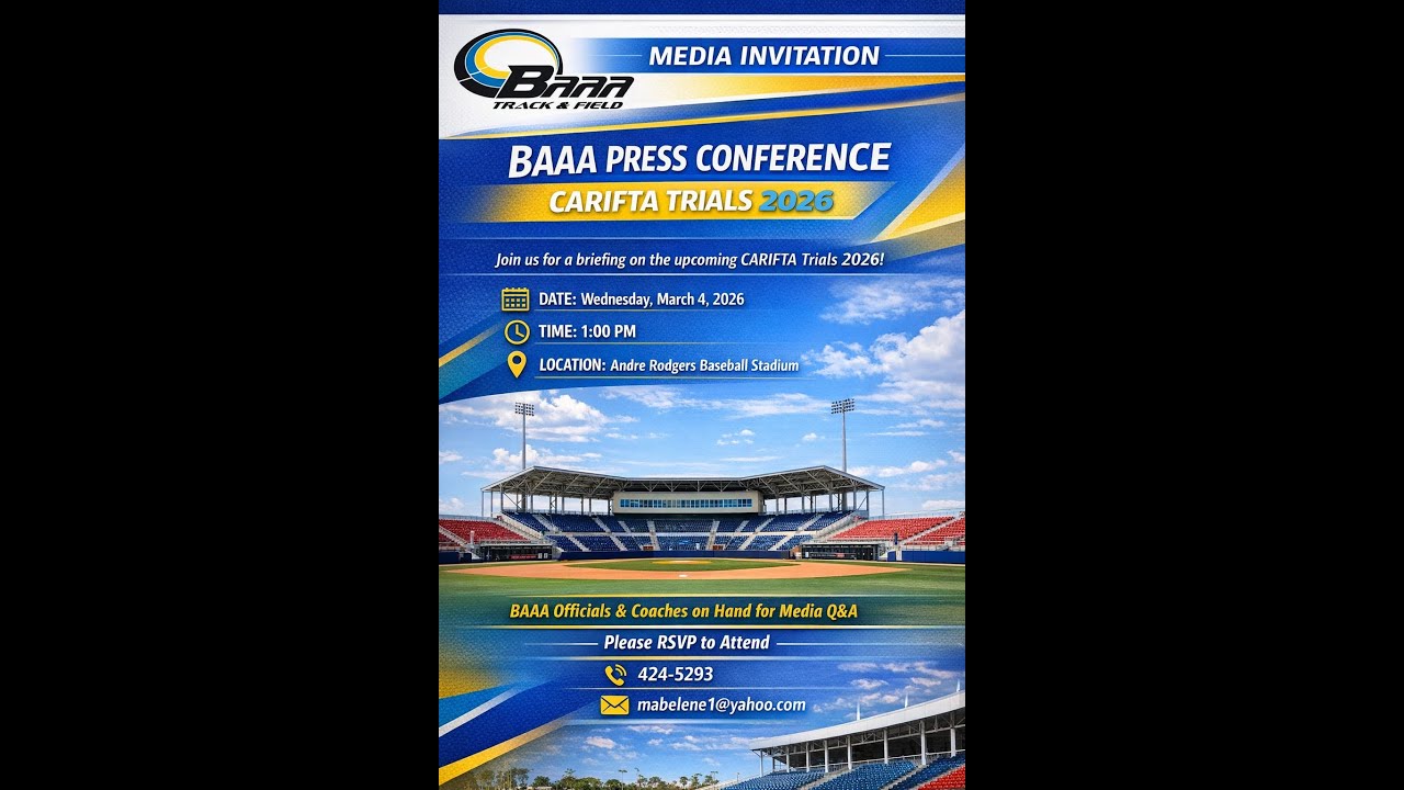 BAAA Press Conference Carifta Trials 2026 - YouTube