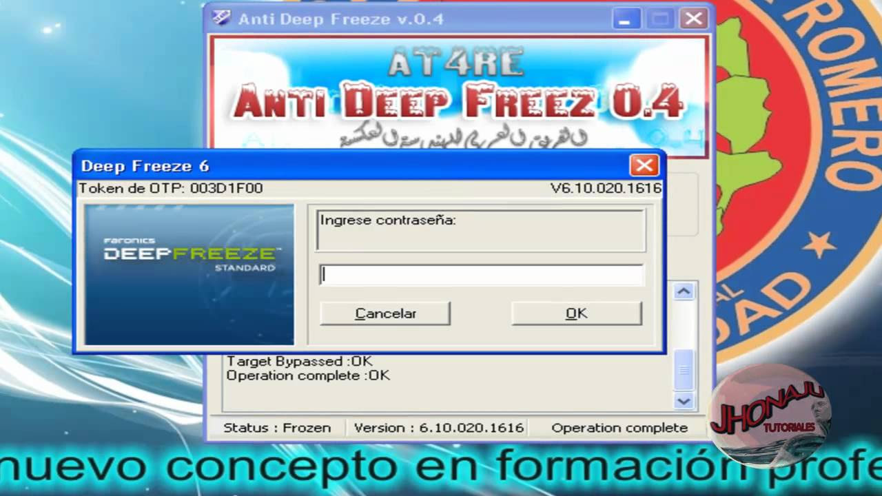 ปลดล็อค deep freeze  2022 New  Desactivar o descongelar deep freeze ( cualquier version) - anti deep freez portable