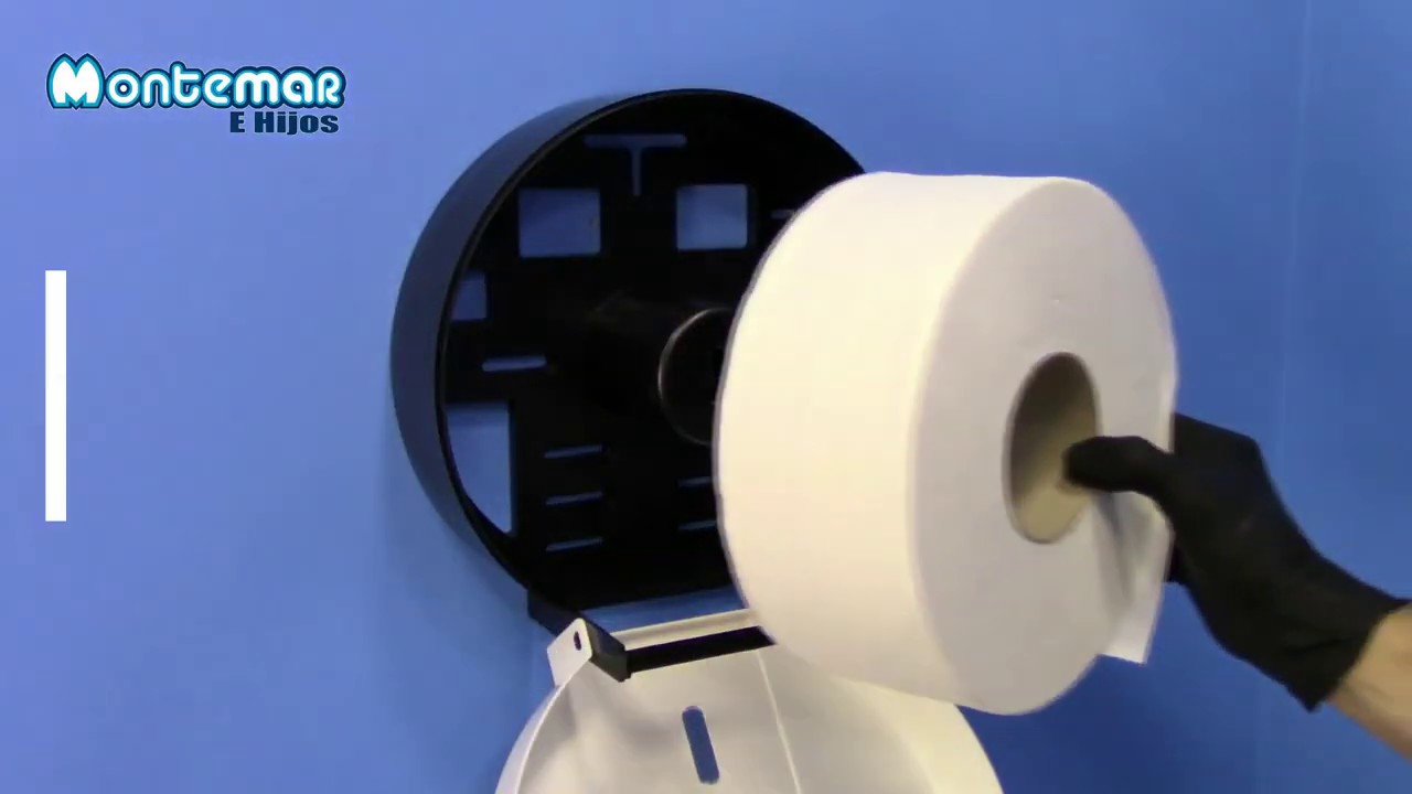 Uso del dispensador del papel higiénico jumbo 