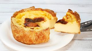 冷凍パイシートで簡単♪カスタードプリンパイCustard pudding puff pastry