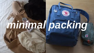 Minimalist one bag travel // Fjallraven Kanken 16L