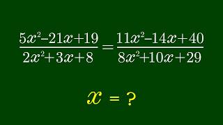 A Nice Algebra Problem | Math Olympiad  x = 