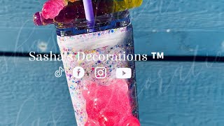 DIY 3D Gummy Candy Stainless Steel Tumbler Cup Tutorial; Swirl Epoxy Method