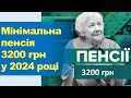 Мінімальна пенсія 3200 грн у 2024 році та кому пенсію піднімуть двічі?