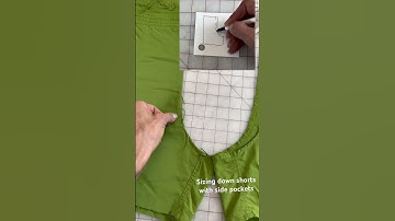 Quick resizing tip for shorts with side pockets. #patternmaking #sewing #alterations