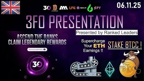 VK | 6 november, donderdag - 3FO-presentatie