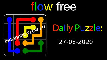 Flow free daily puzzles of June 27, 2020 SOLUTION - Gameplay Walkthrough (iOS & Android)