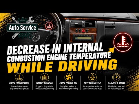 Decrease in internal combustion engine temperature while driving
