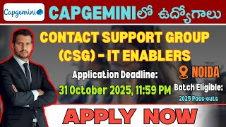 capgemini jobs | CSG IT Enablers Contact Support Group | Latest job updates #nonitjobs #latestjobs screenshot 4