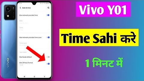 vivo y01 me time Sahi kaise kare | how to fix date time in vivo Y01 mobile