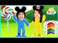DisneyLand Board Game for Kids with Kinder Surprise Eggs for Winner!