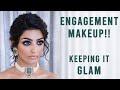 Glamorous engagement makeup  - Smokey eyes with nude lips