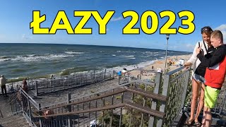 ŁAZY 2023: Zwiedzanie miasteczka, wyjście na PLAŻĘ i spacer wzdłuż polskiego morza!