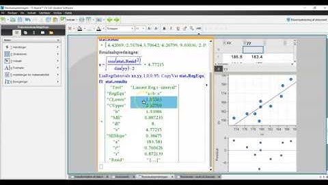 Lineær regression og residualspredning i Nspire