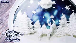 3D Gelatin Art Cake! Merry White Christmas