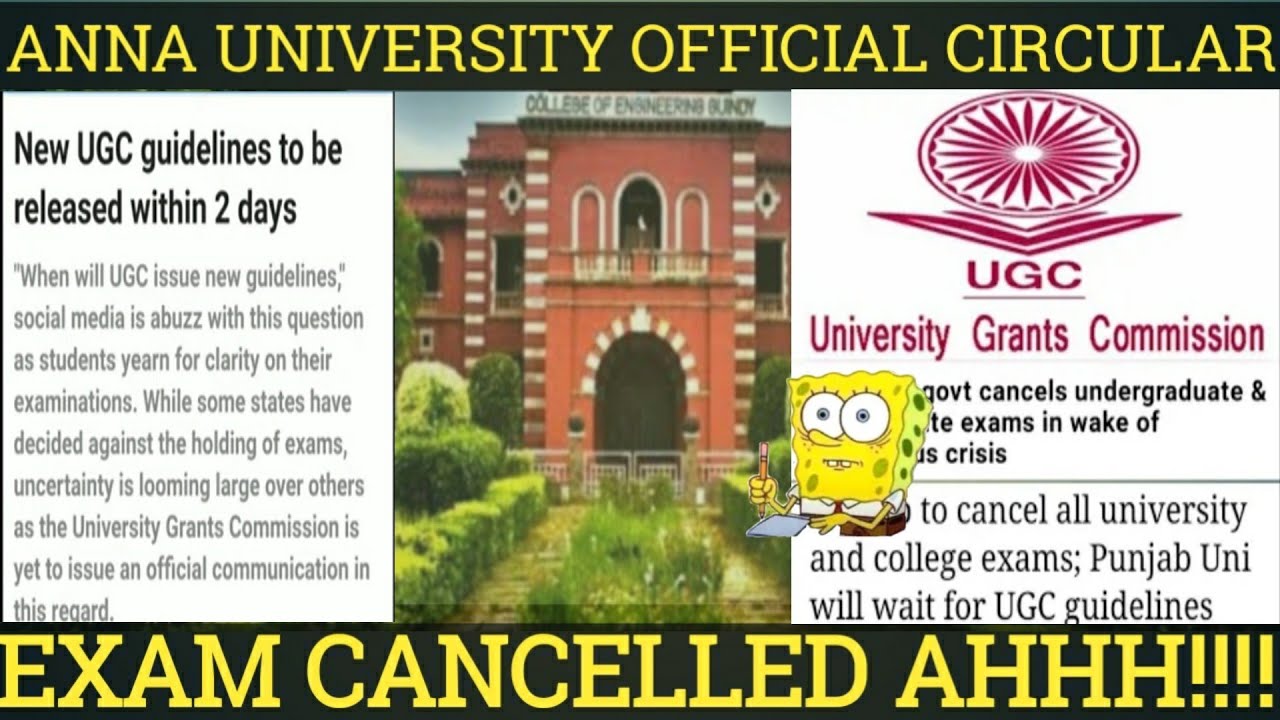 Anna university latest update | New Official Circular