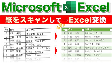 【Excel講座】これ知らないと職場で取り残される｜スキャンデータ・PDFをExcelに変換