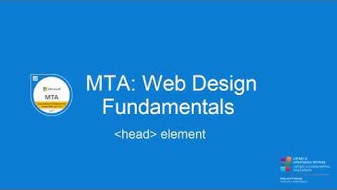 HTML Head element | MTA Web Design Fundamentals | Cardiff Met