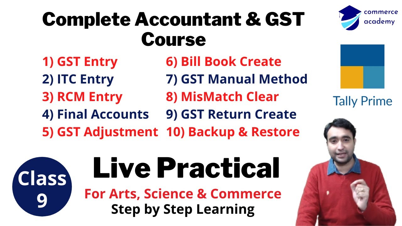Complete Accountant & GST Course Part- 9 | Complete Tally Prime with GST Return Create.