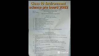 Class 10 Environment science pre board 2082 /2026 Durga Laxmi