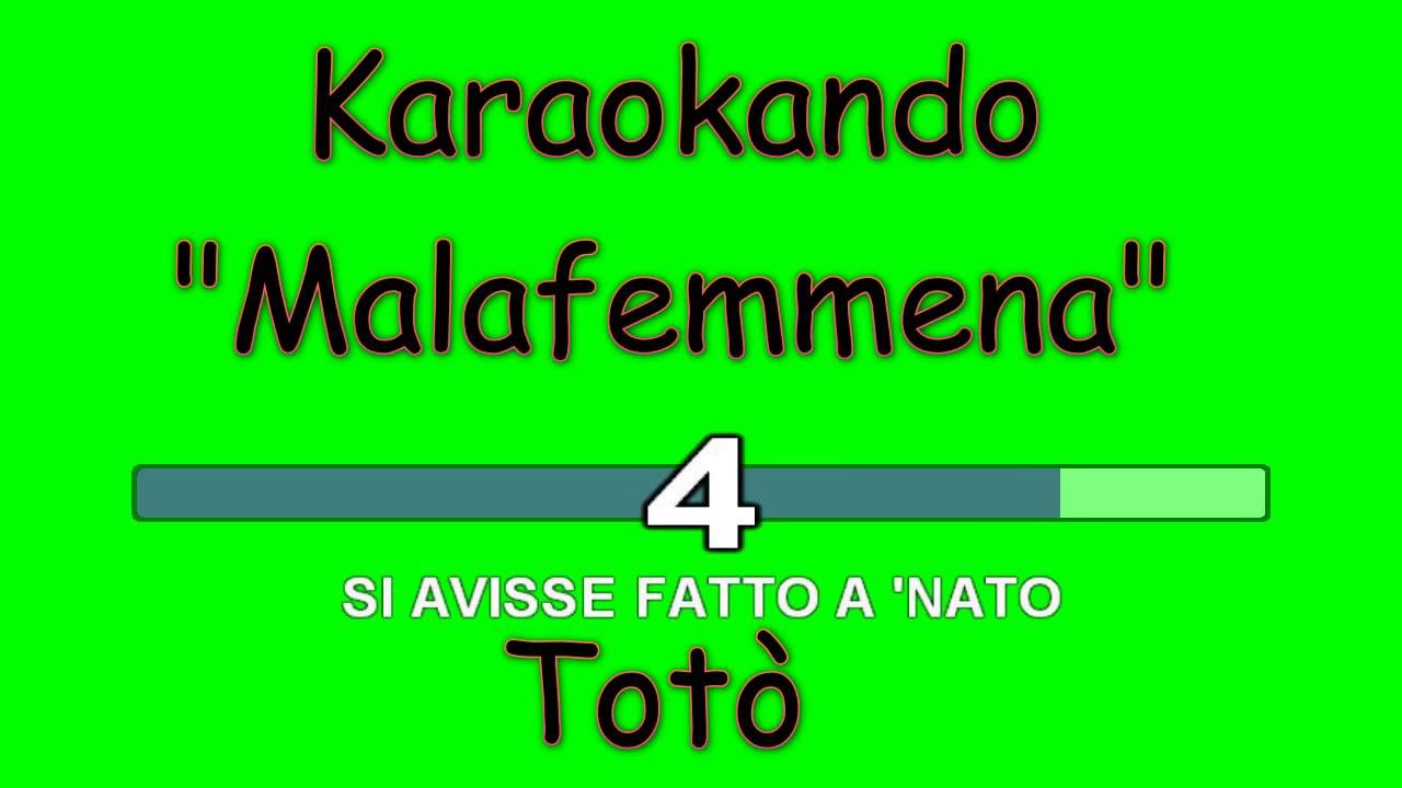 Karaoke Italiano - Malafemmena - Antonio de Curtis ( TOTO' ) Testo