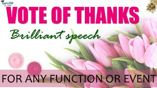 Brilliant Vote of Thanks Speech || English Speech || LearnVid Dr. Dipti