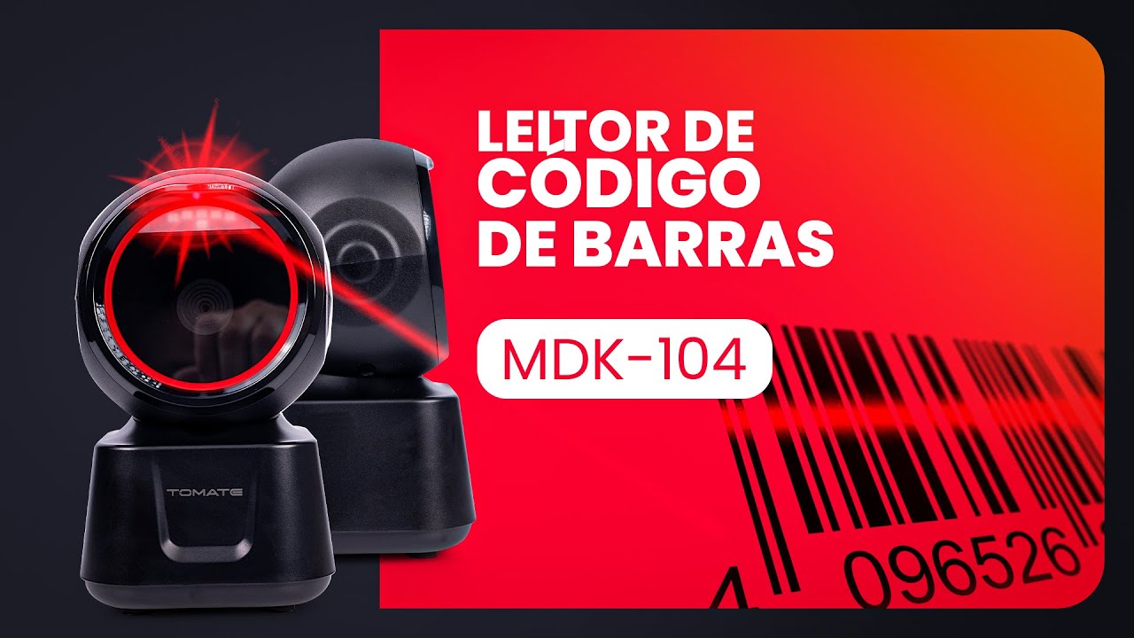 Leitor de Código de Barras MDK-104 com Detecção Automática