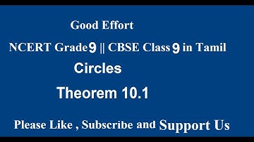 NCERT Grade 9 || CBSE Class 9 - Circles Theorem 10.1 - in Tamil